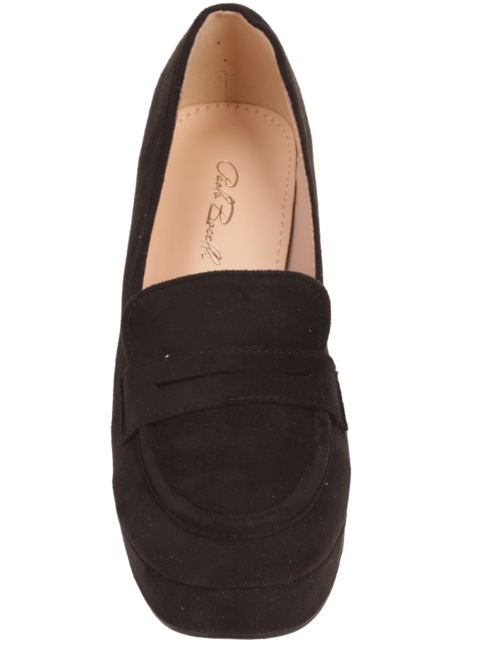 Дамски обувки на ток в черно 3M-23521 black mf