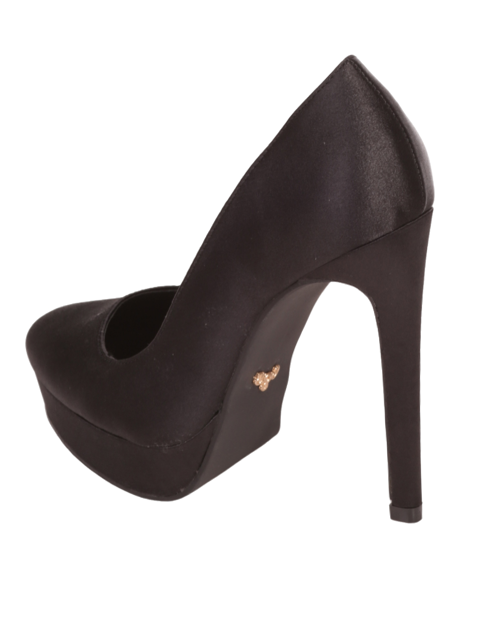 Елегантни дамски обувки в черно 3M-23523 black saten