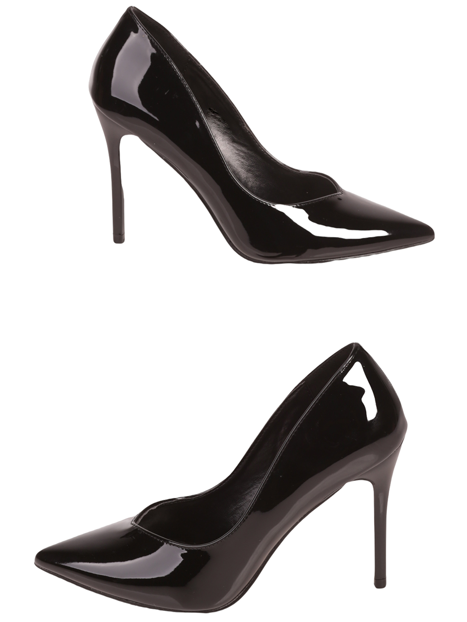 Елегантни дамски лачени обувки в черно 3M-23551 (21552) black 