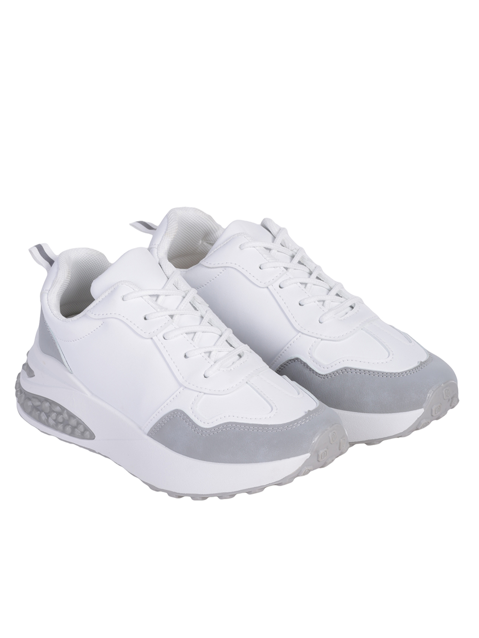 Ежедневни дамски обувки в бяло 3U-23557 white