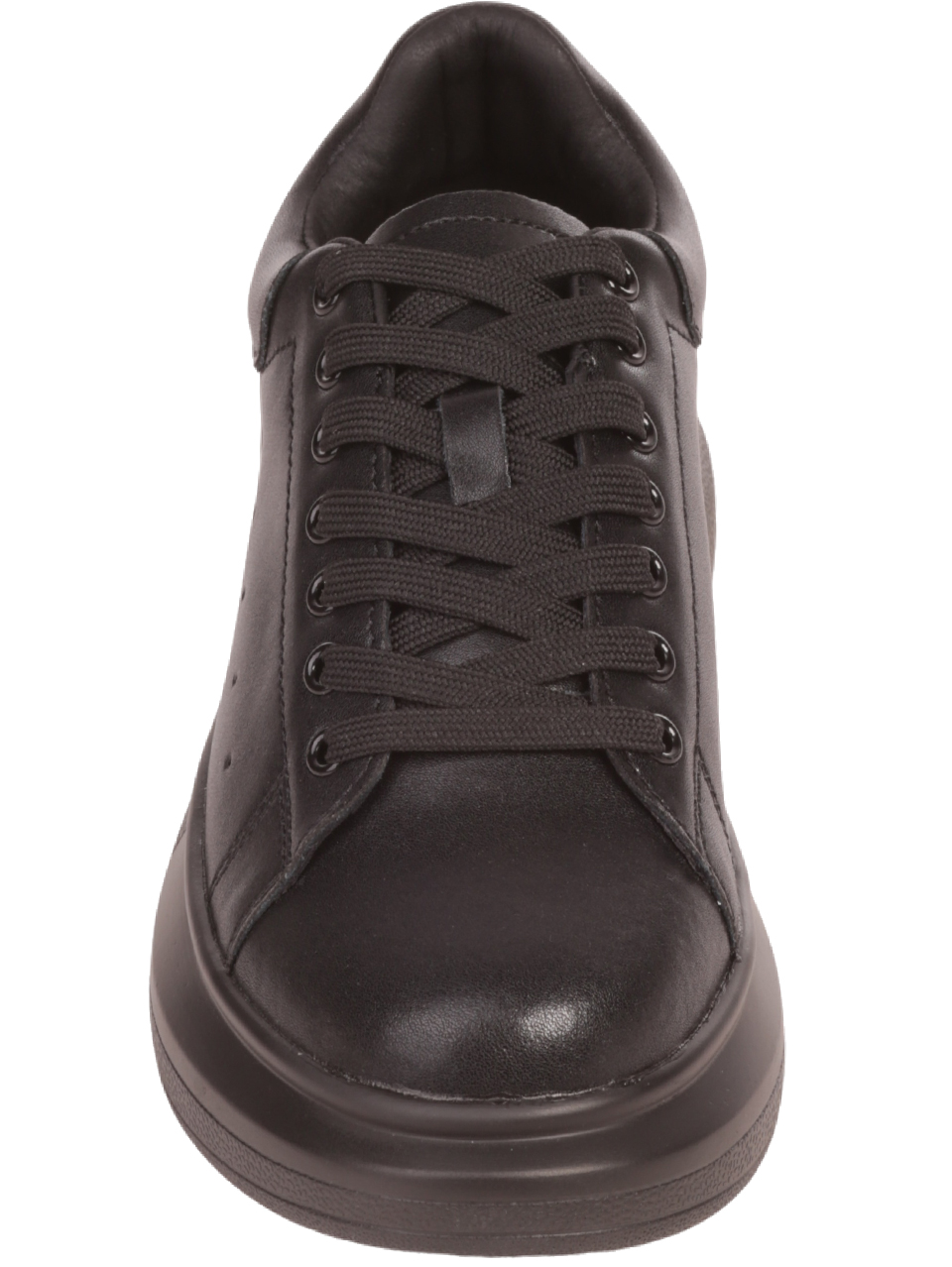 Ежедневни дамски обувки от естествена кожа в черно 3AF-23644 black