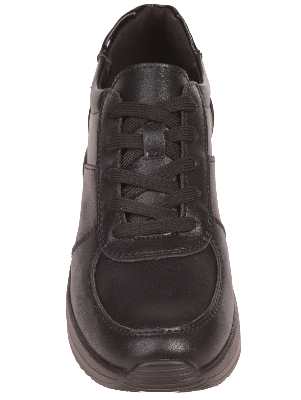 Ежедневни дамски обувки от естествена кожа в черно 3AF-23650 black