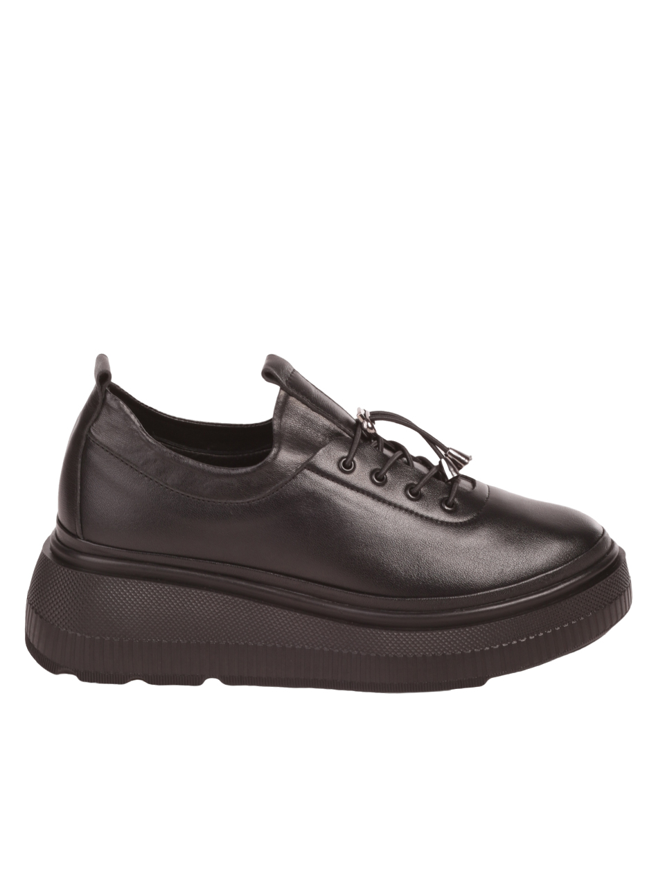 Дамски обувки от естествена кожа в черно 3AT-23724 black