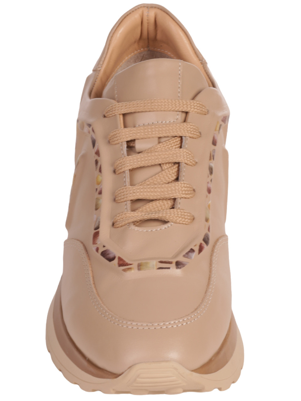 Дамски обувки от естествена кожа в бежово 3AT-23725 beige