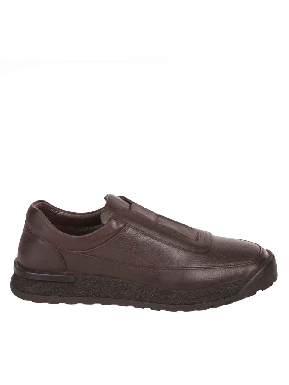 Мъжки обувки от естествена кожа в кафяво 7AT-23732 brown