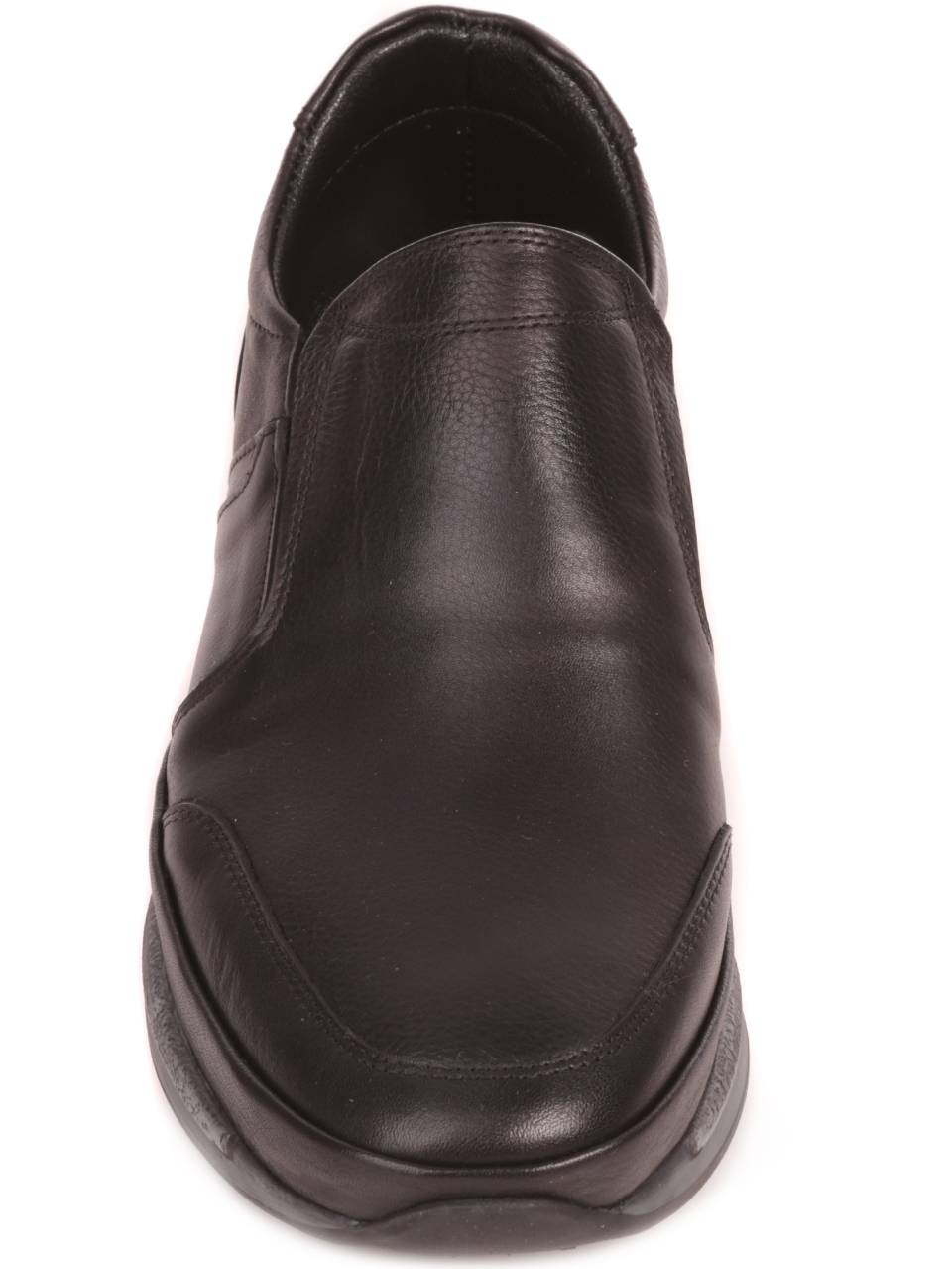 Ежедневни мъжки обувки от естествена кожа в черно 7AT-23741 black