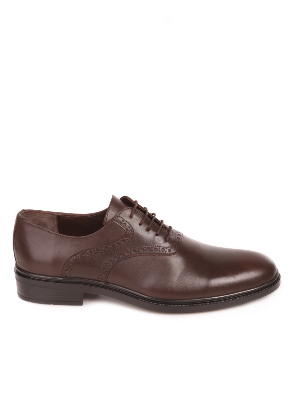 Елегантни мъжки обувки от естествена кожа в кафяво 7AT-23739 brown
