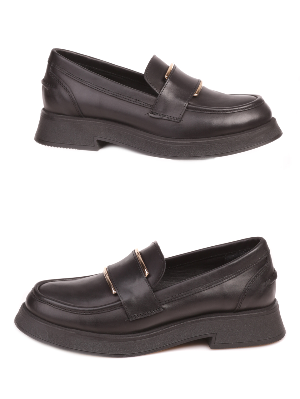 Дамски обувки от естествена кожа в черно 3AT-23762 black