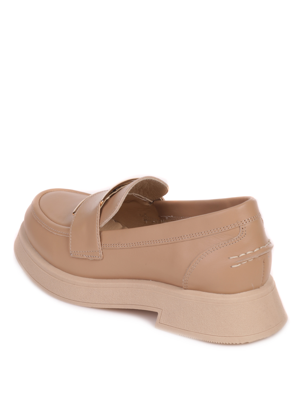 Дамски обувки от естествена кожа в бежово 3AT-23762 beige