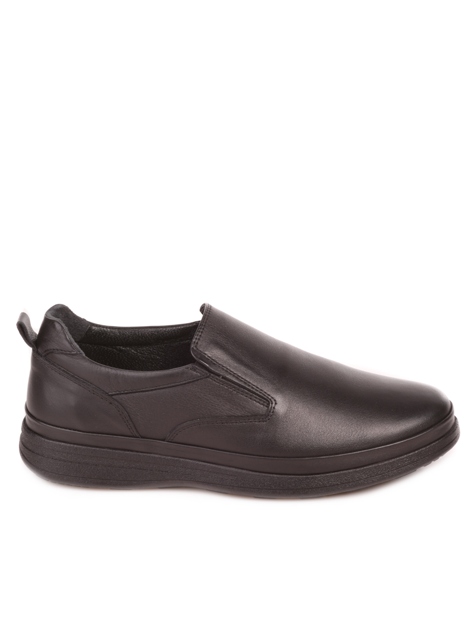 Мъжки обувки от естествена кожа в черно 7AT-23746 black