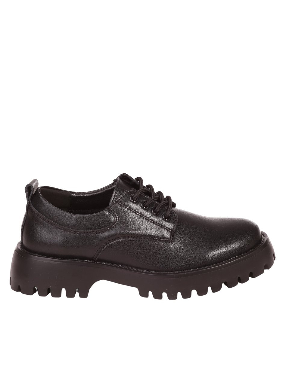 Ежедневни дамски обувки от естествена кожа в черно 3AF-23651 black