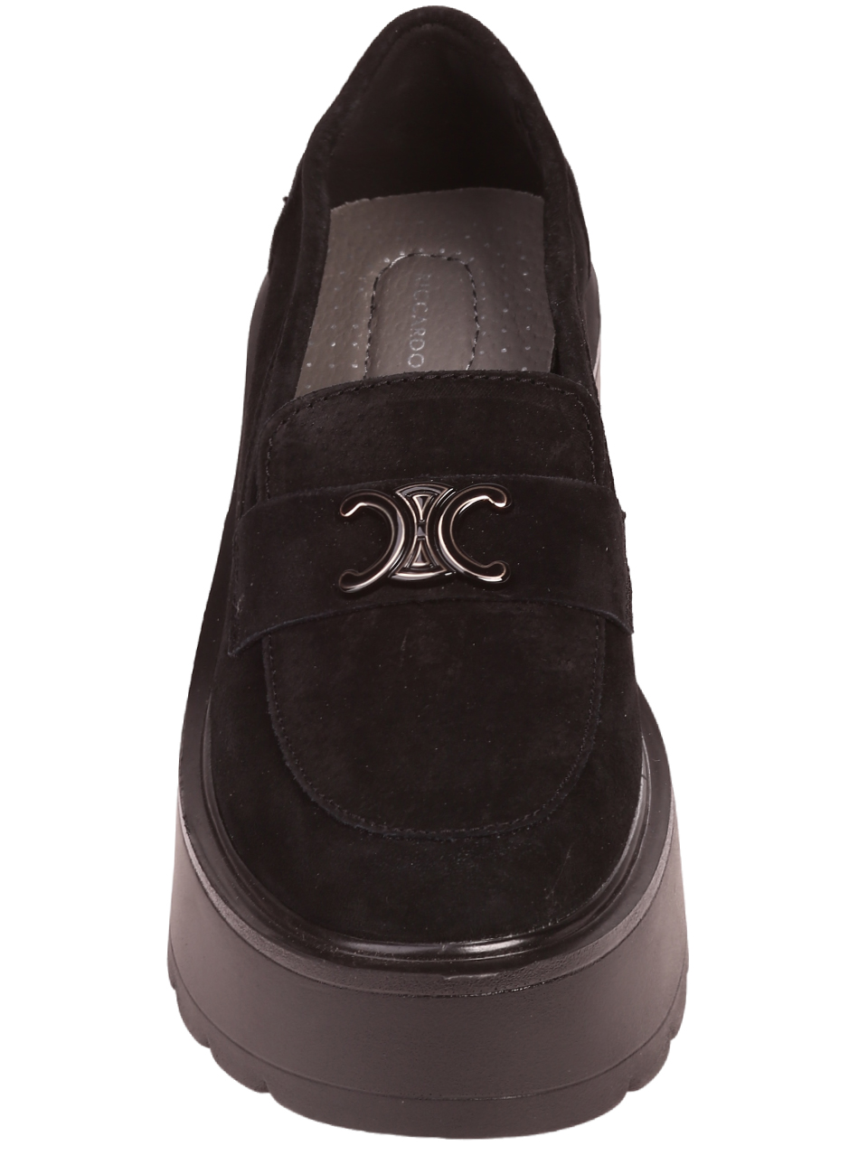 Ежедневни дамски олекотени обувки на платформа в черно 3AF-23684 black