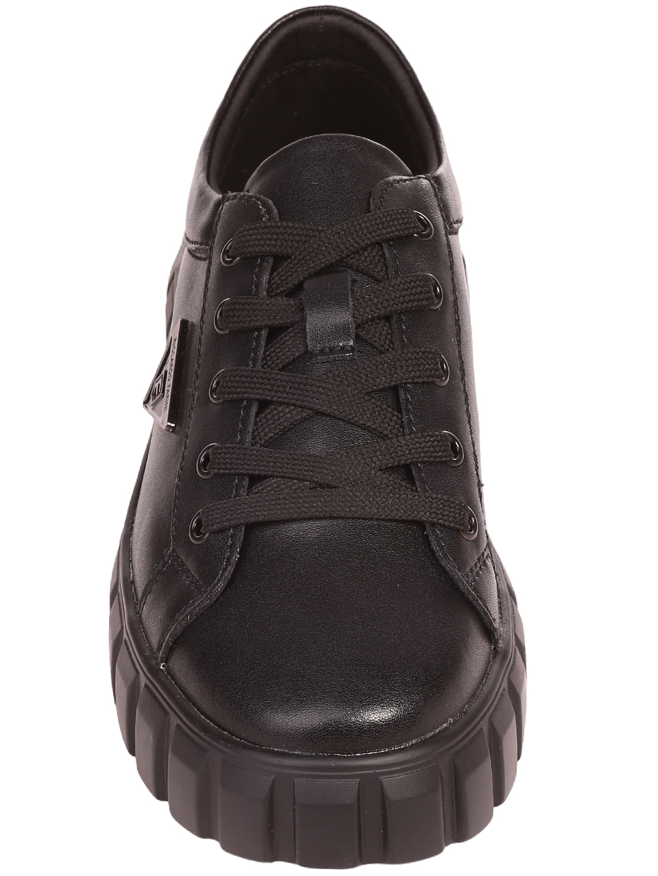 Ежедневни дамски обувки от естествена кожа в черно 3AF-23686 black