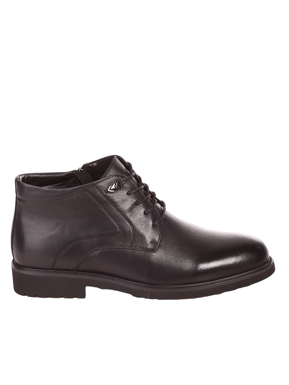 Ежедневни мъжки обувки от естествена кожа в черно 7I-23622 black