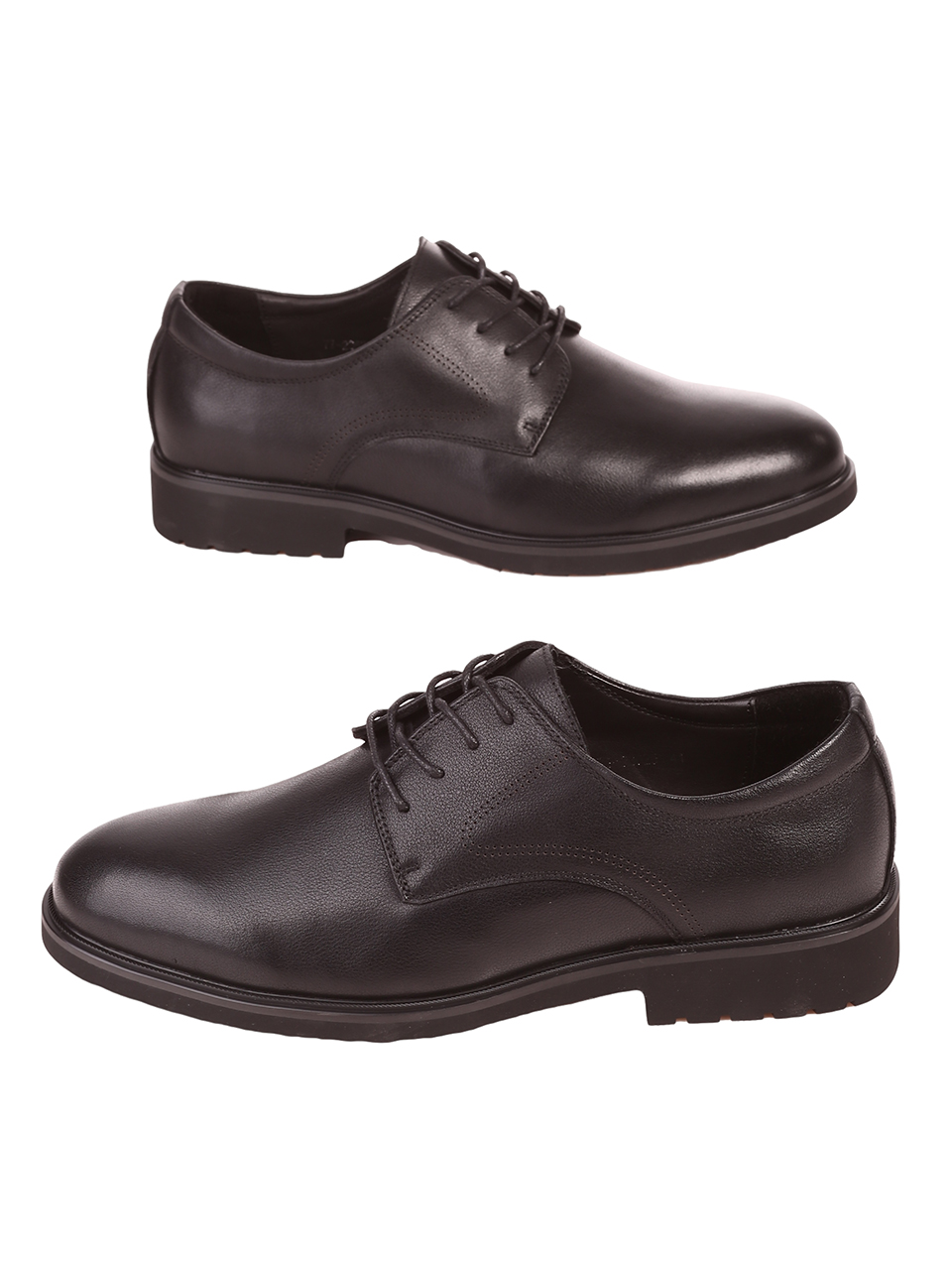 Елегантни мъжки обувки от естествена кожа в черно 7I-23625 black