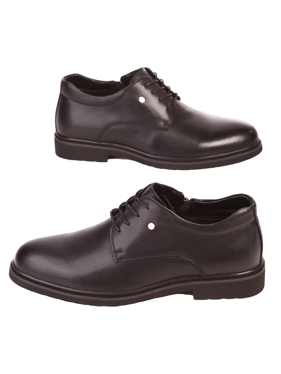 Елегантни мъжки обувки от естествена кожа в черно 7I-23626 black
