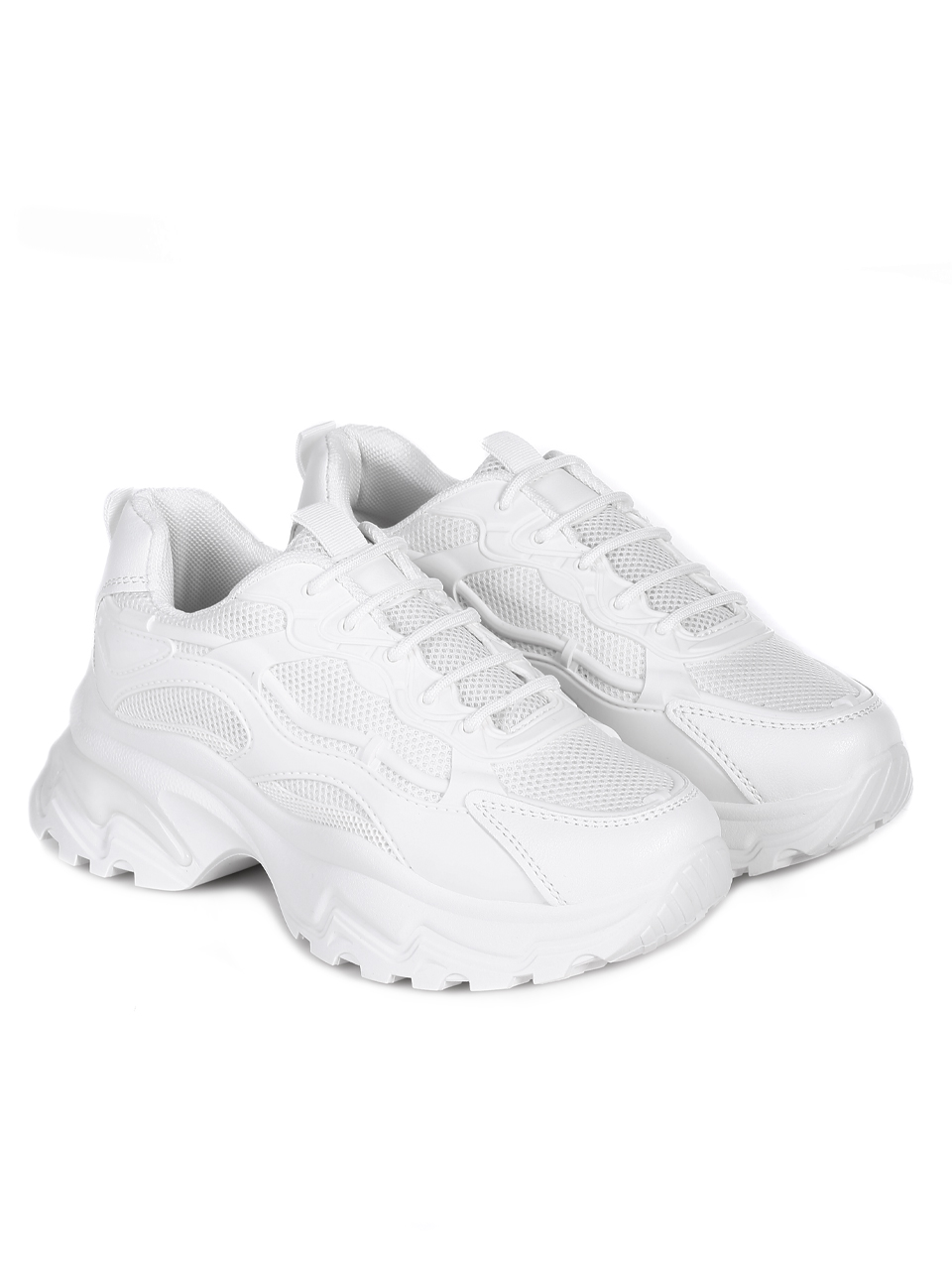 Ежедневни дамски обувки в бяло 3U-23552 white