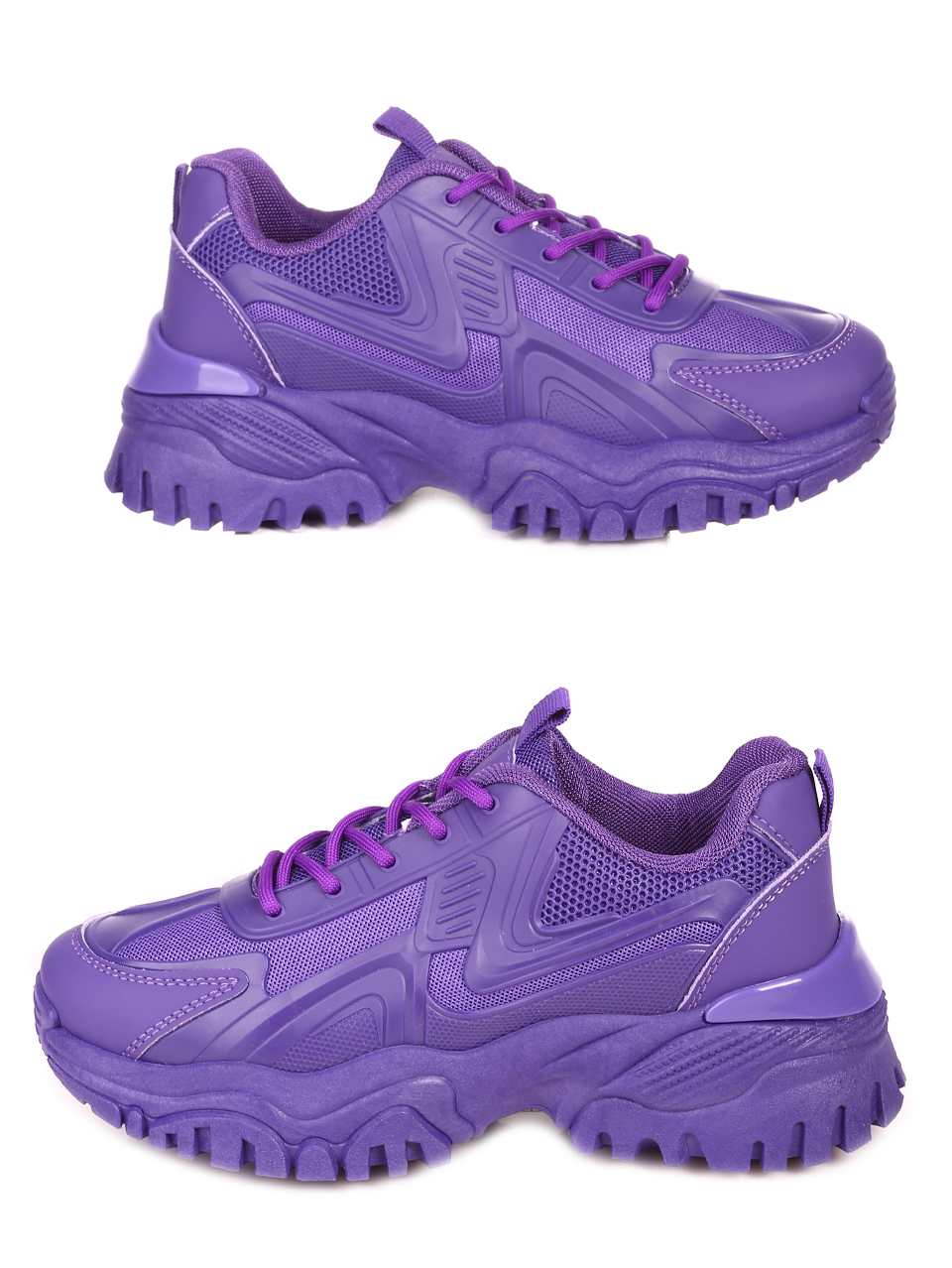 Ежедневни дамски обувки в лилаво 3U-23565 purple