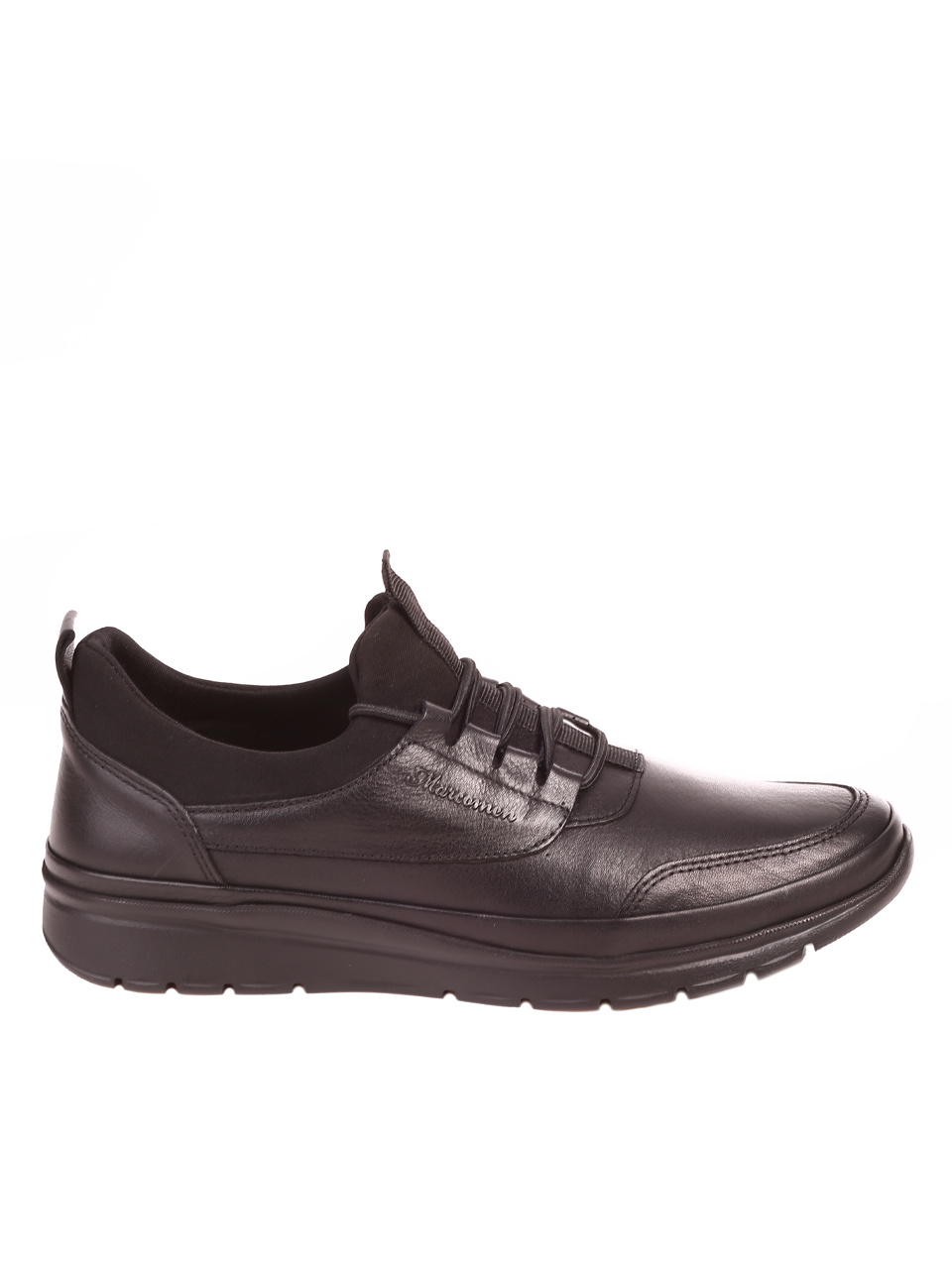 Мъжки обувки от естествена кожа в черно 18650 black