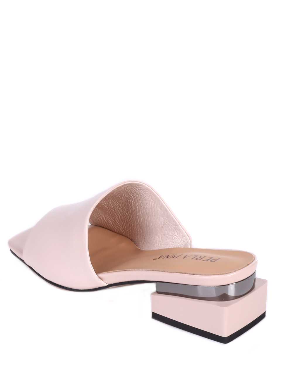 Ежедневни дамски чехли от естествена кожа в розово T27-4 pink