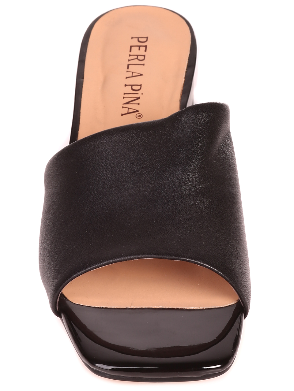 Ежедневни дамски чехли от естествена кожа в черно T27-1 black