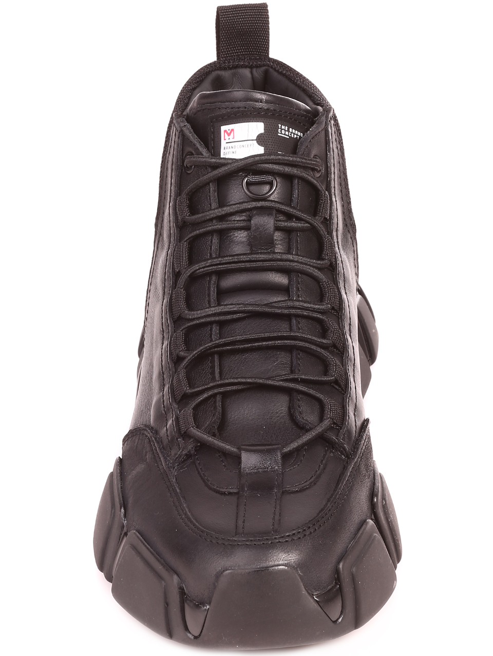 Eжедневни мъжки обувки от естествена кожа в черно 16076 black/grey