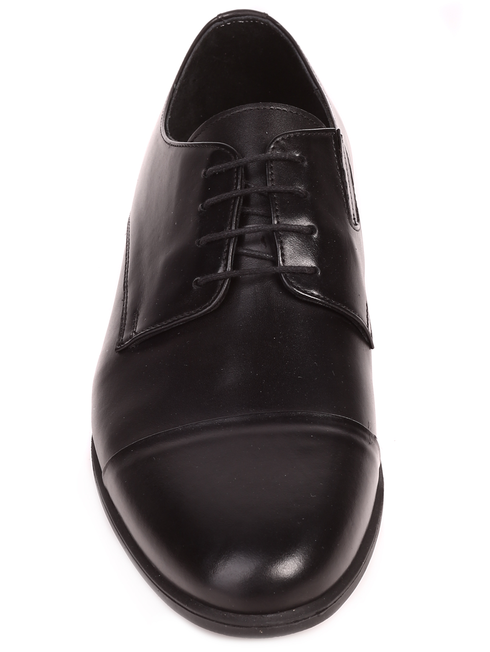 Официални мъжки обувки от естествена кожа в черно 7AT-23788 black