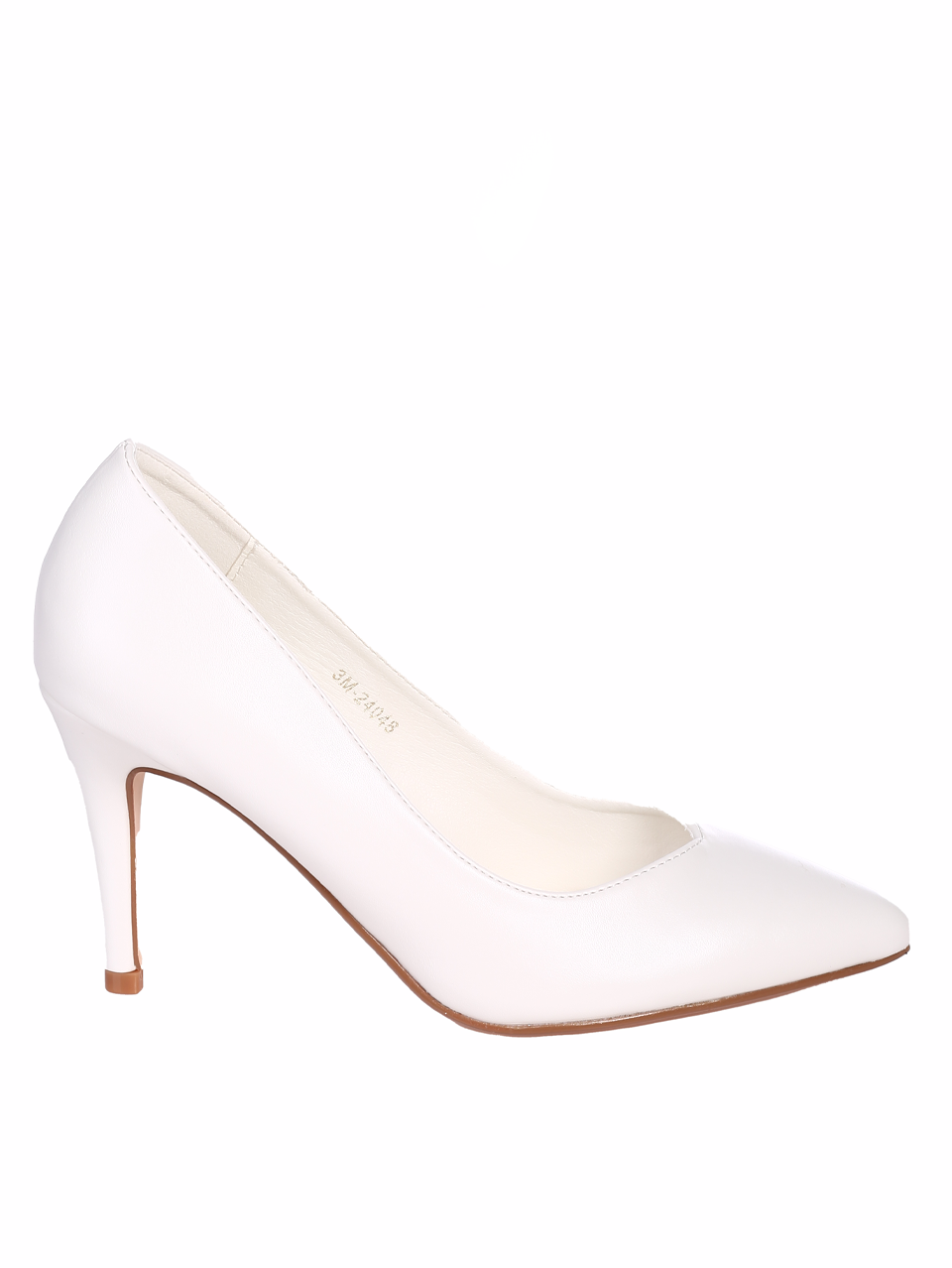 Елегантни дамски обувки в бяло 3M-24048 white