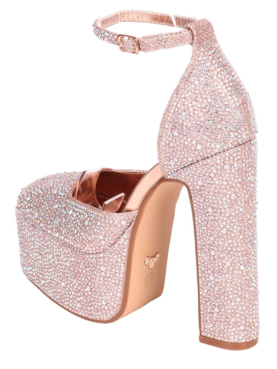 Елегантни дамски обувки в златист/розов цвят 3M-24031 rose gold