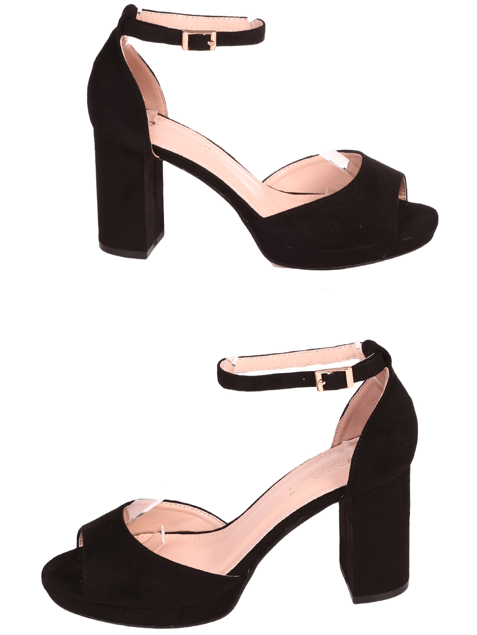 Елегантни дамски сандали в черно 4M-24020 black mf