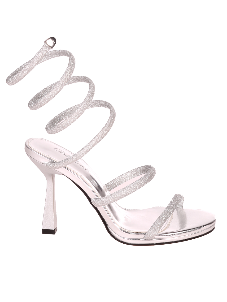 Елегантни дамски сандали в сребристо 4M-24025 silver