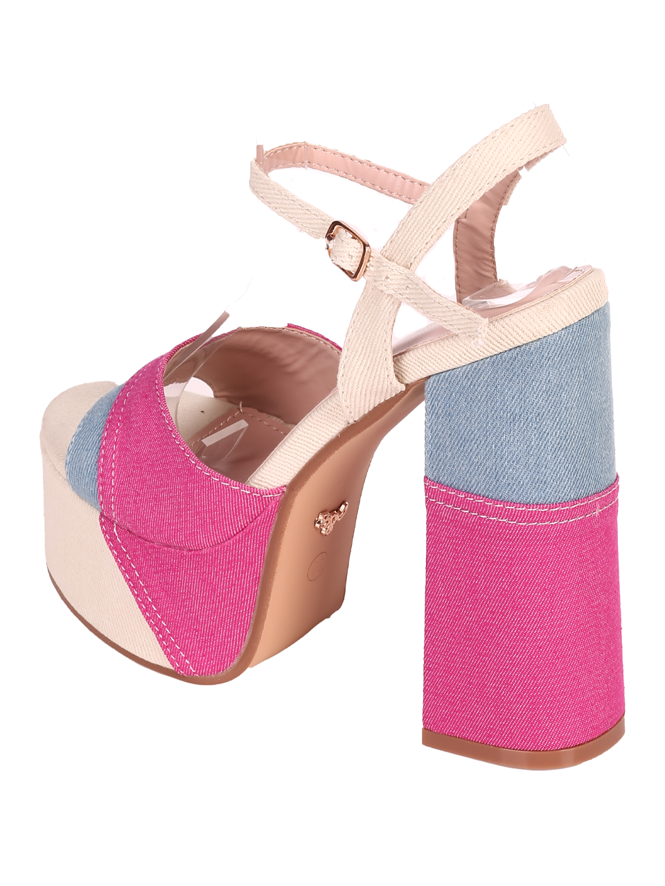 Елегантни дамски сандали в цвят фуксия 4M-24028 fuchsia