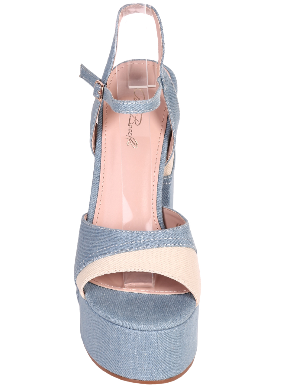 Елегантни дамски сандали в светлосин цвят 4M-24028 lt.blue