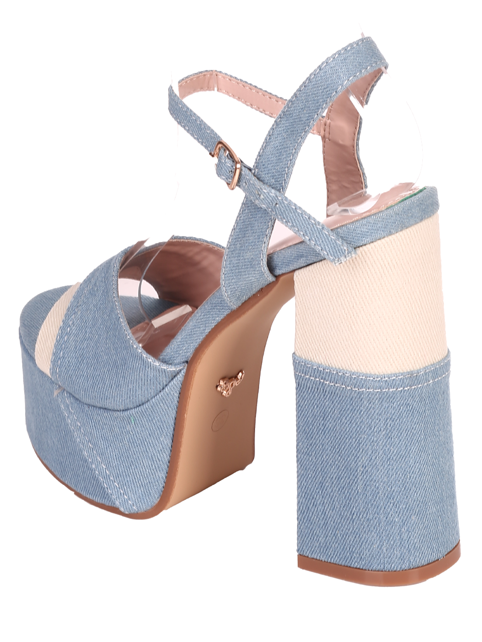 Елегантни дамски сандали в светлосин цвят 4M-24028 lt.blue