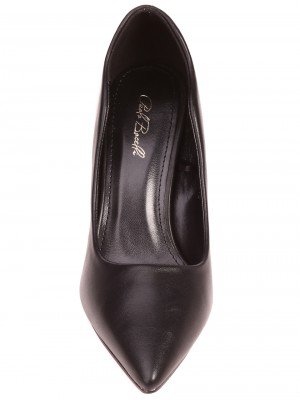 Елегантни дамски обувки на ток в черно 3M-24155 black-22575