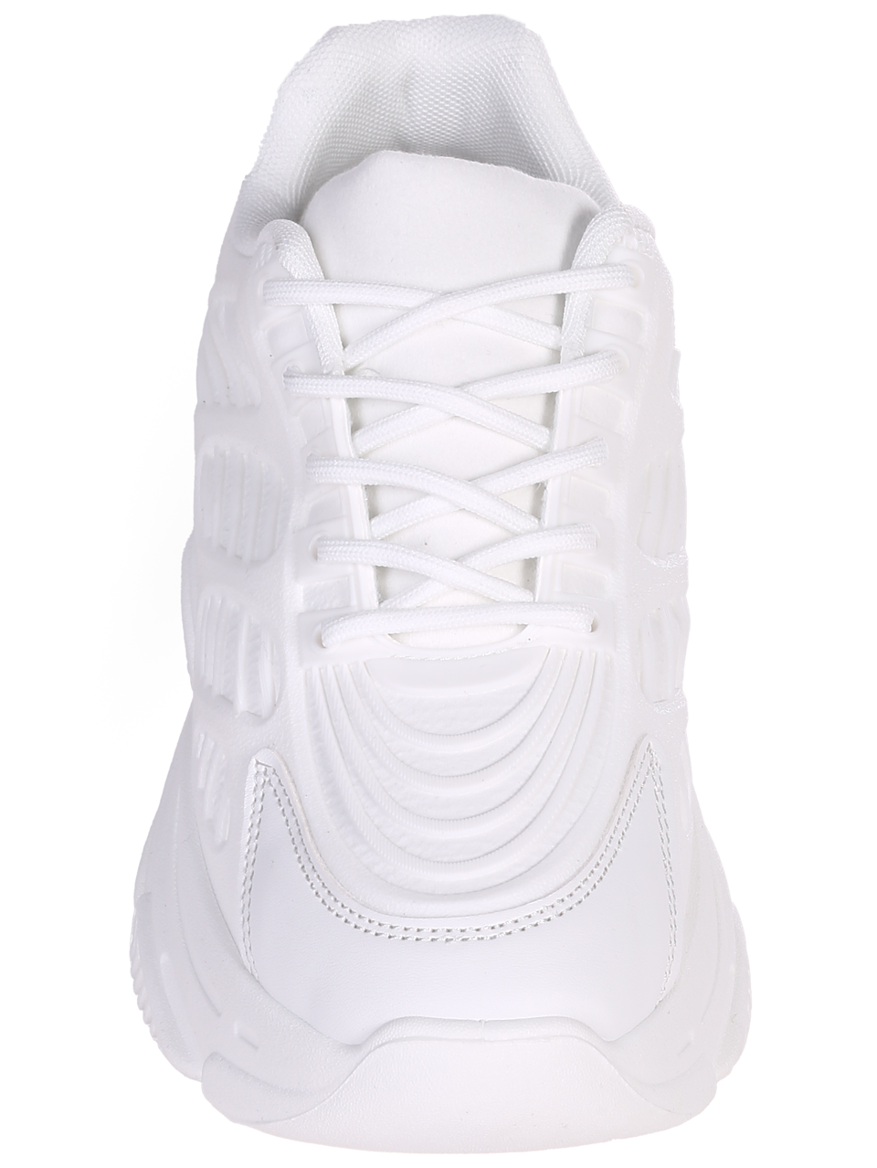 Ежедневни дамски обувки на платформа в бяло 3U-24073 white