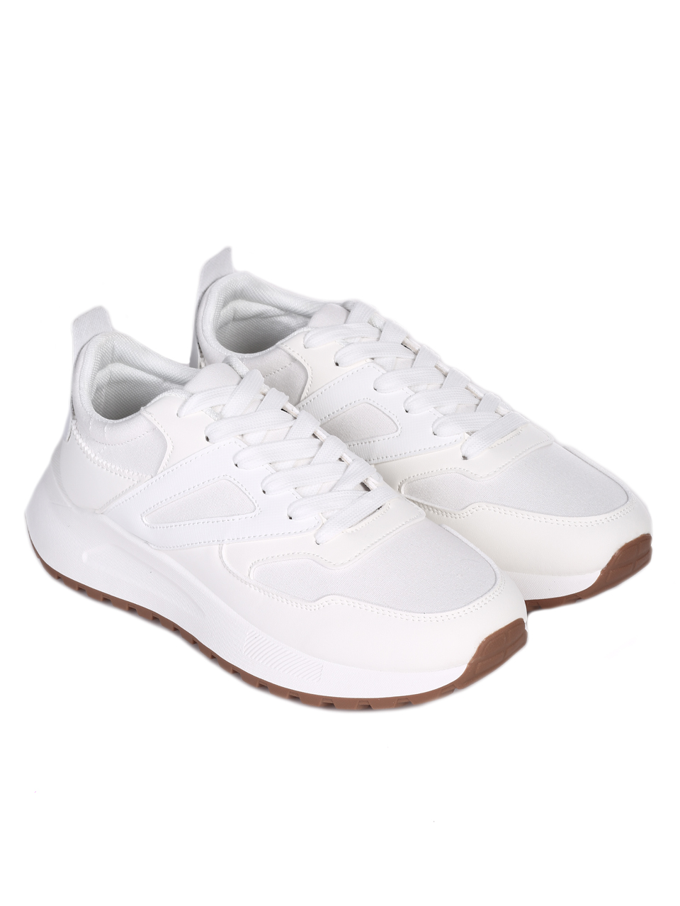 Ежедневни мъжки комфортни обувки в бяло 7U-24084 white