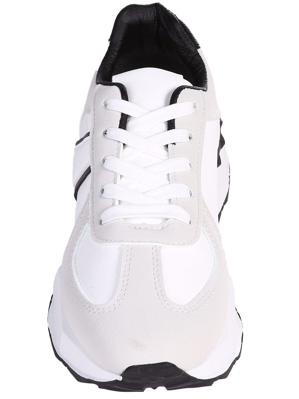 Ежедневни дамски обувки в бял/черен цвят 3U-24001 off white/black