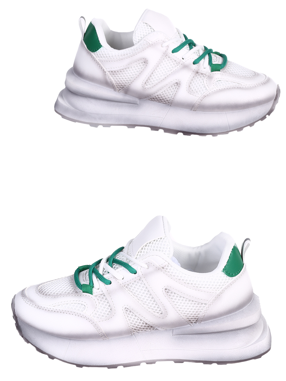 Eжедневни дамски обувки в сив/зелен цвят 3U-24002 grey/green