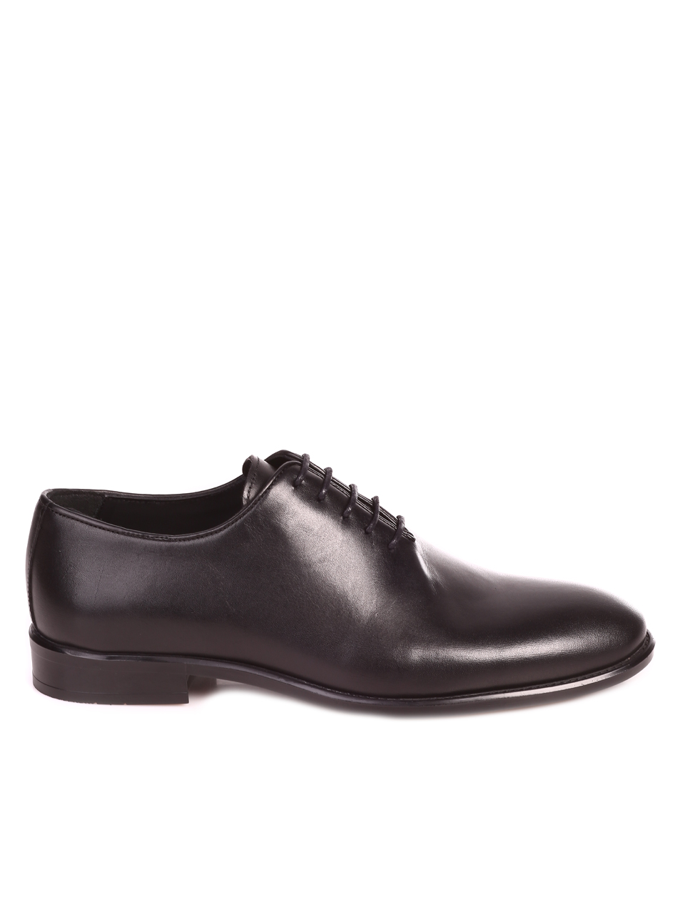 Елегантни мъжки обувки от естествена кожа в черно 153-5825 black S-2