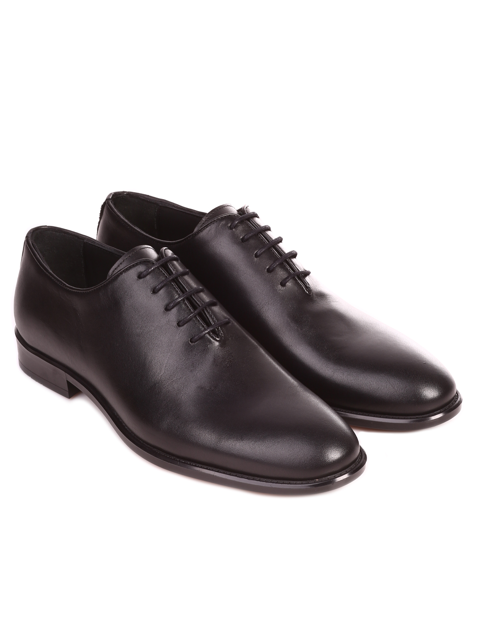 Елегантни мъжки обувки от естествена кожа в черно 153-5825 black S-2