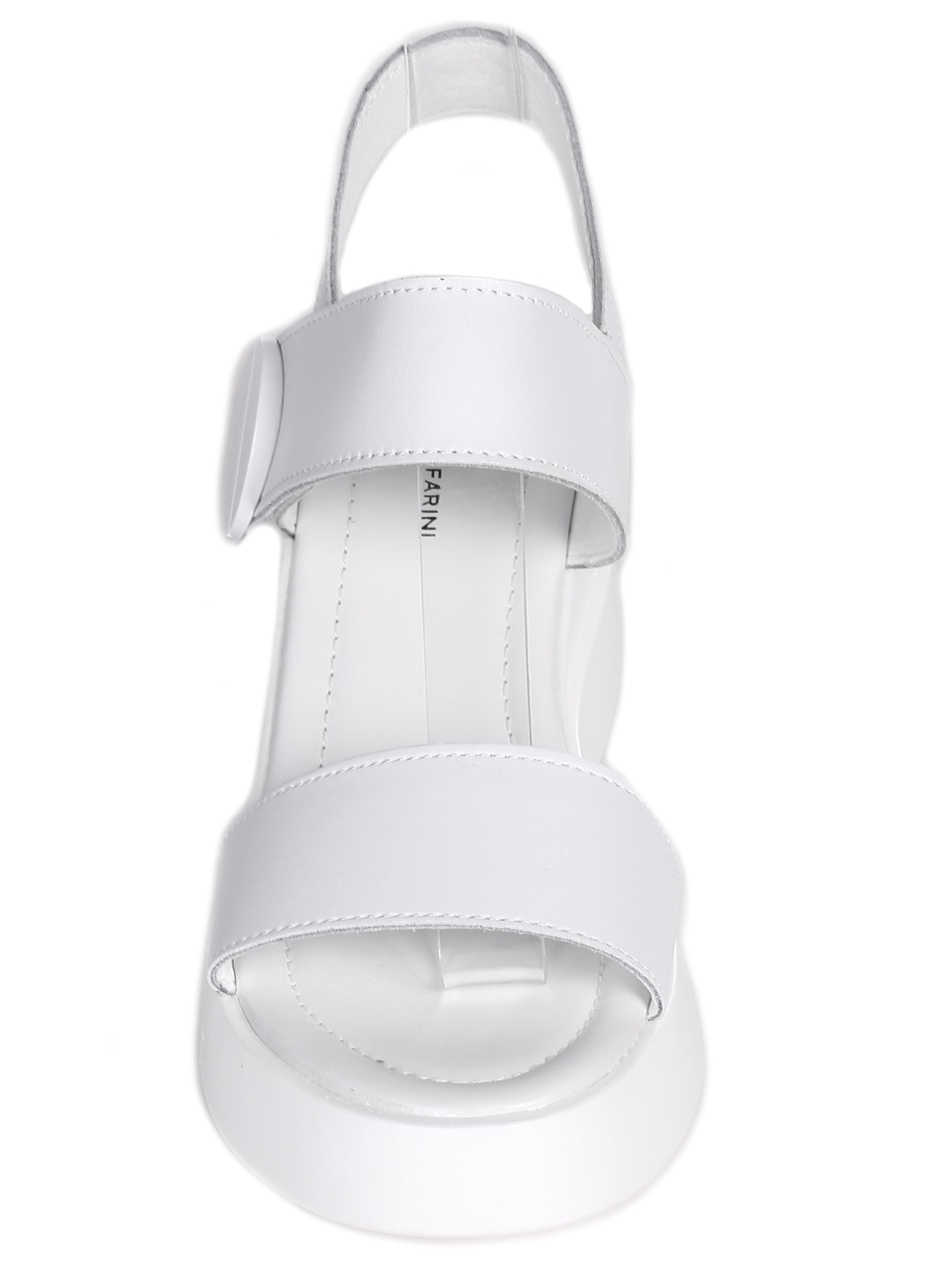 Ежедневни дамски сандали от естествена кожа в бяло 4AF-24147 white(23151)