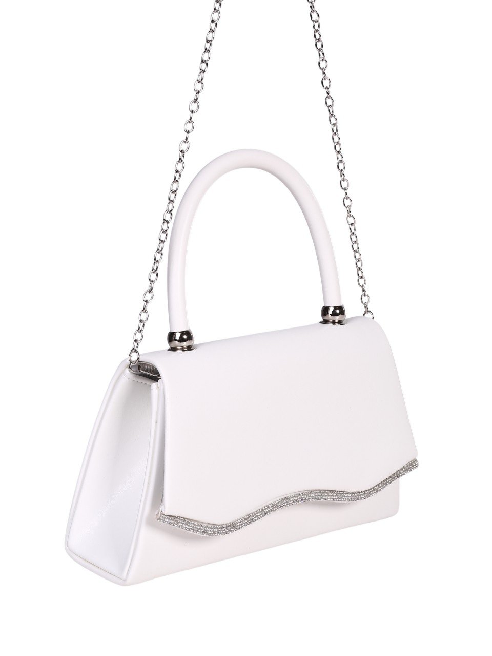 Елегантна дамска чанта в бяло 9AG-24121 white