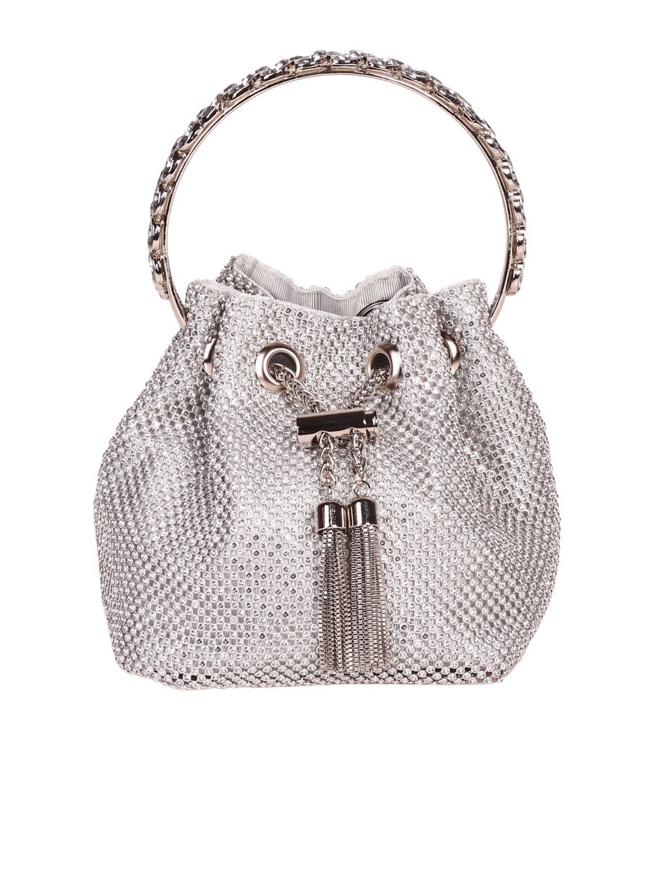 Елегантна дамска чанта в сребристо 9AG-24133 silver