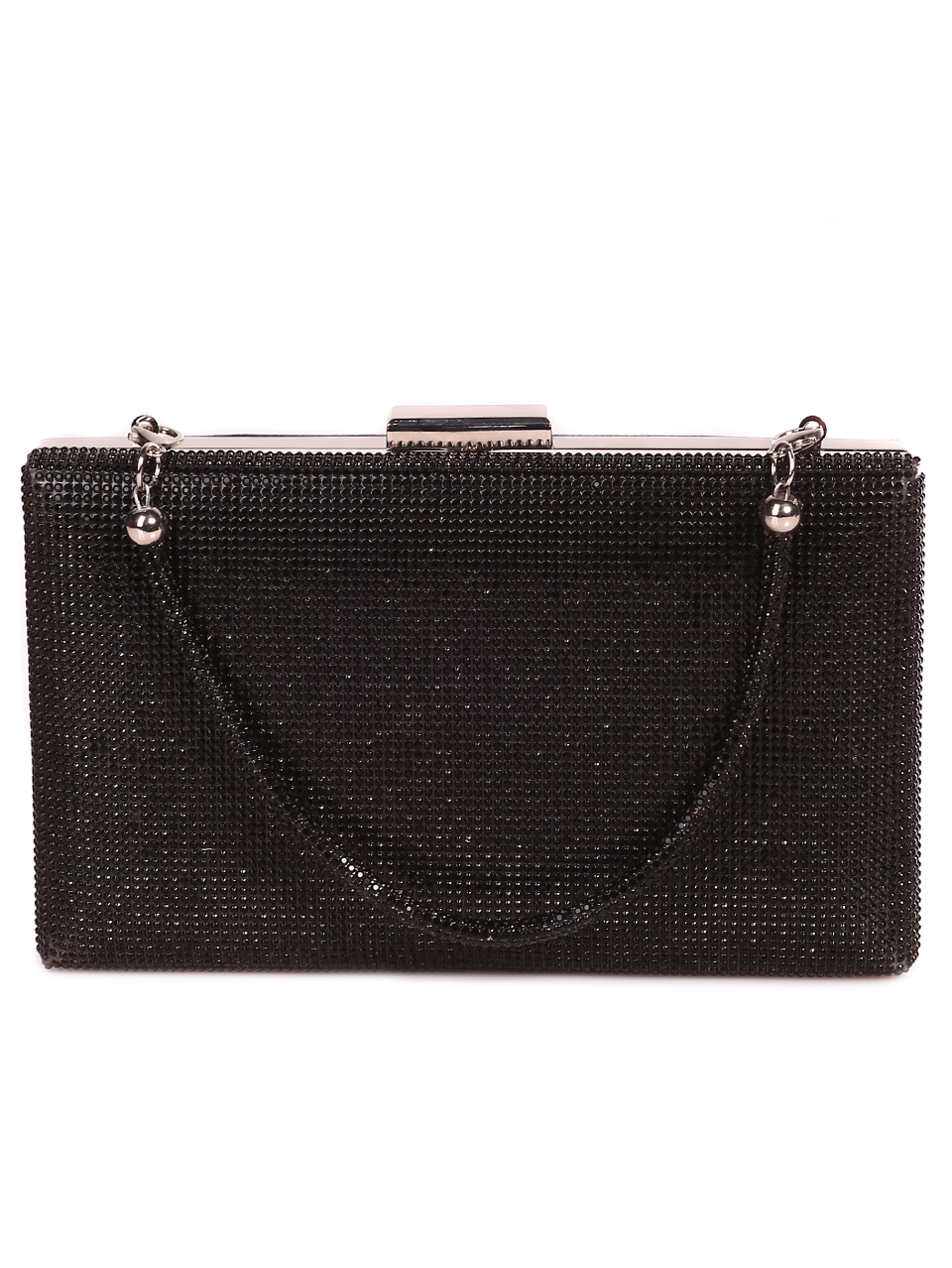 Елегантна дамска чанта тип клъч в черно 9AG-24135 black