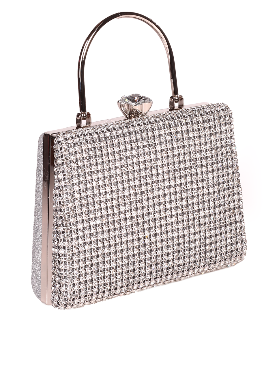 Елегантна дамска чанта в сребристо 9AG-24136 silver