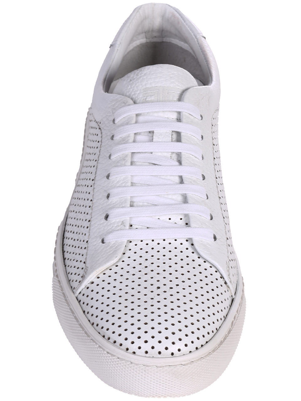 Eжедневни мъжки обувки от естествена кожа в бяло 7AT-24365 white