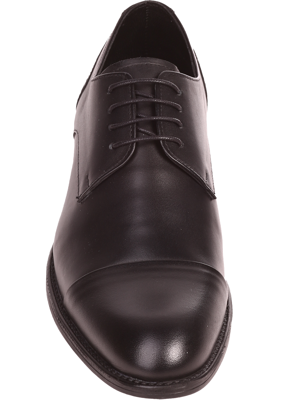 Елегантни мъжки обувки от естествена кожа в черно 7AT-24368 black