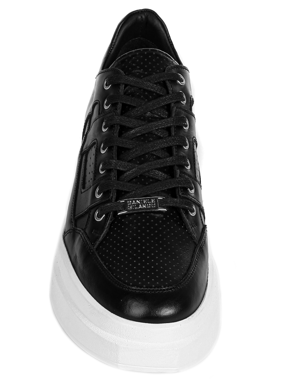 Ежедневни мъжки обувки от естествена кожа в черно 7AT-24372 black