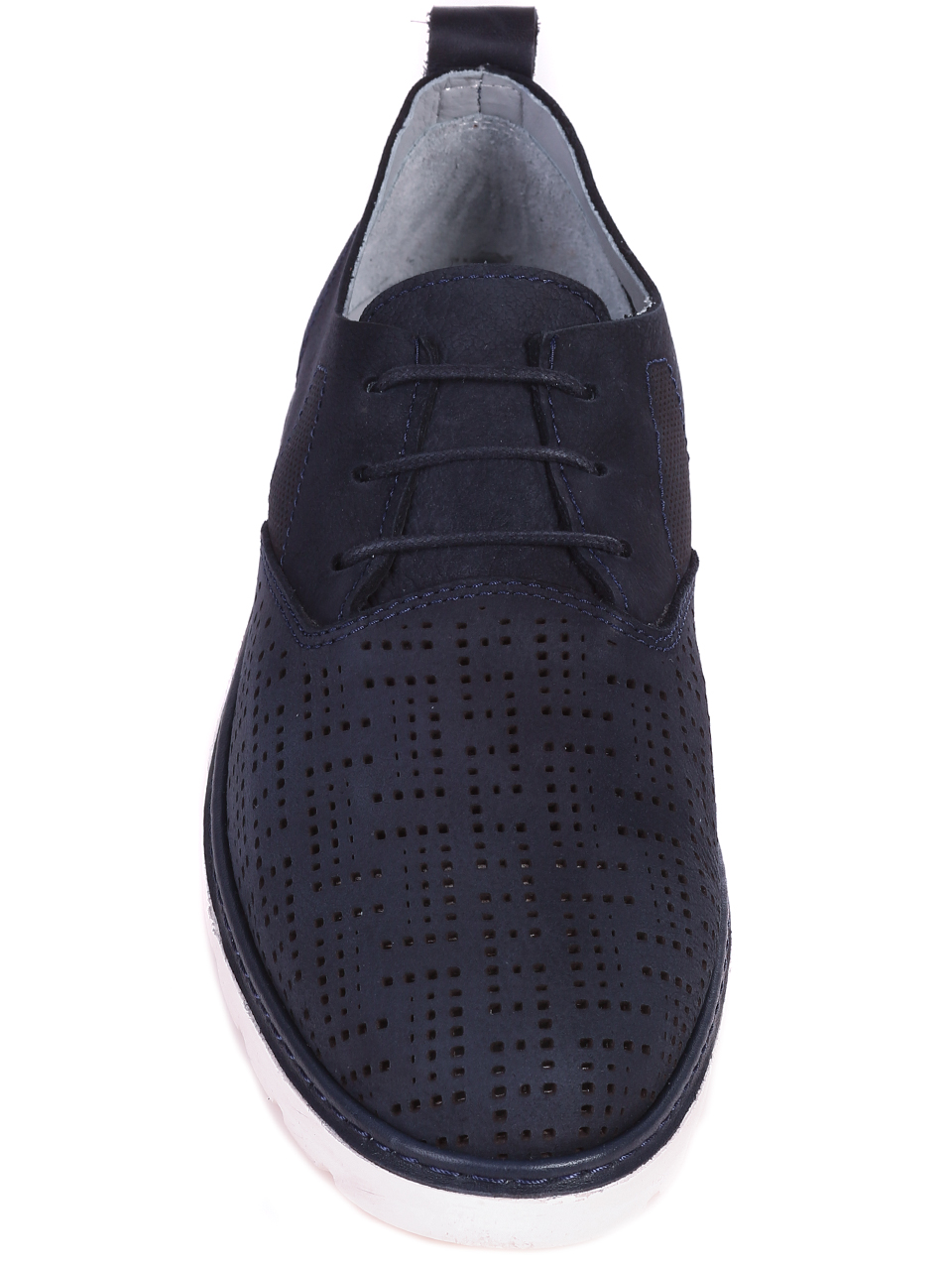 Mъжки обувки от естествен набук в цвят нави 7AT-24373 navy
